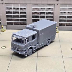 Rescue vehicle GW-L2 similar to Hensel kit H0 1:87 fire engine fire department model construction 3D printing small series model making