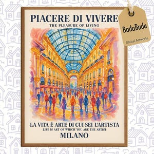 Milano Travel Poster Italy Travel Poster, Milano Travel Wall Art, Milano Italy Travel Wall Art, Milano Italia Travel Gifts