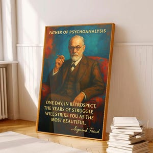 Sigmund Freud quote, psychologist quote, therapy decor, office decor, therapist decor, counseling office, mental health, neurologist quote