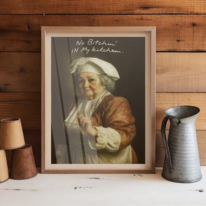 Lustige Küche Kunst Wanddekor Chef Regeln Vintage Style Klassische Malerei Poster Druck Kochen Humor Essen Amüsant Geschenk für Freund