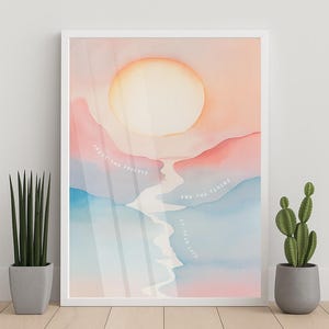 TRUST THE PROCESS, therapy office, therapist decor, school counselor, mental health art, office decor, office wall art