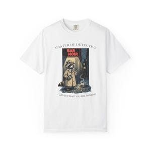 Whimsical Detective Animal T-Shirt - Funny Cartoon Vintage Tee - Gift for Pet Lovers