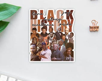 Sticker histoire des Noirs, Ce que nous apprenons du mois de l'histoire des Noirs, Sticker afro-américain, Sticker histoire des Noirs