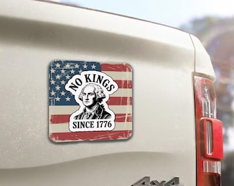 Autocollant/Aimant de voiture No Kings Since 1776 – Autocollant de protestation patriotique Pro Democracy