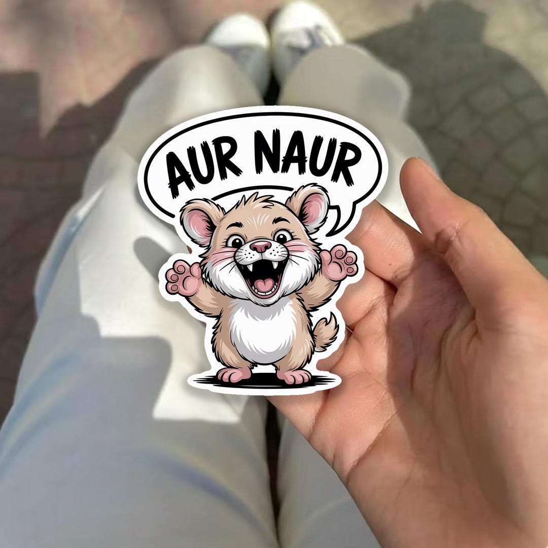 Aur Naur Cute Sticker | Series 1 | Funny Sticker | Possum Hamster ...