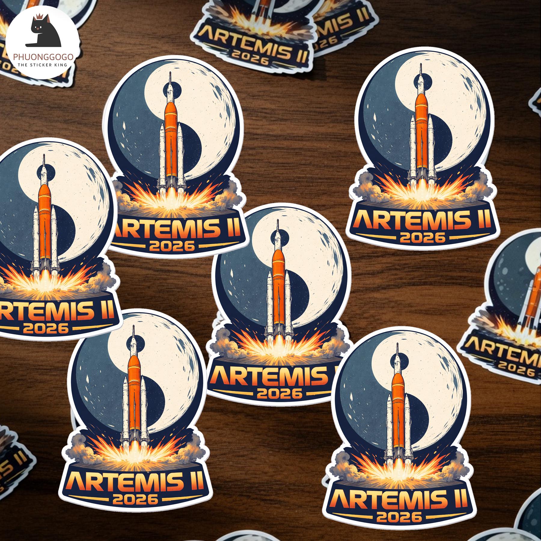 200 PCS Artemis II Patch Sticker, NASA Retro Sticker - Etsy