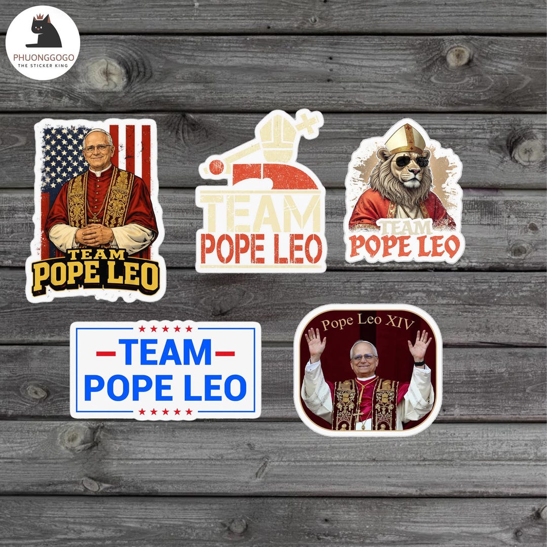 Pope Ld18 Sticker 100pcs Team Pope Leo XIV Pack Sticker - Etsy