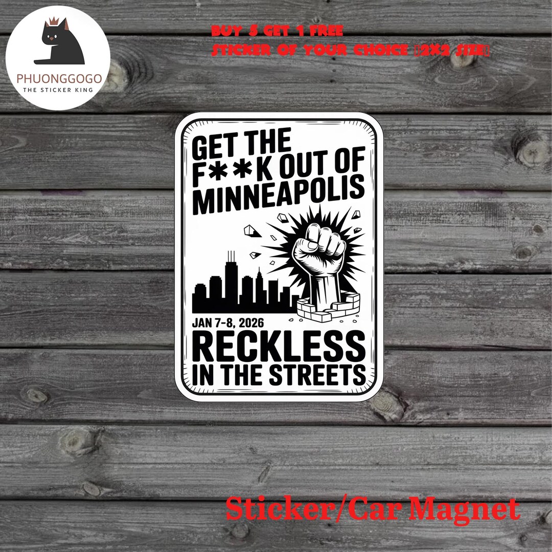 Streets of Minneapolis Sticker | Winter’s ICE Tribute Decal | Bruce ...