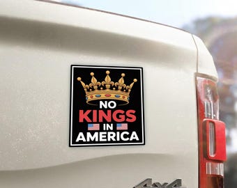 No Kings in America Sticker: Patriotic Political sticker
