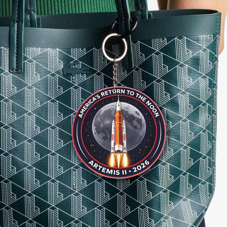 Artemis II 2026 Rocket Launch Keychain, Future Moon Mission Keychain ...