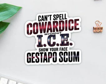 Abolish ICE Sticker/Automagnet, Anti-Trump-Widerstandsaufkleber, Bekleidungsaufkleber für soziale Gerechtigkeit, Vinylaufkleber, Anti-ICE-Aufkleber