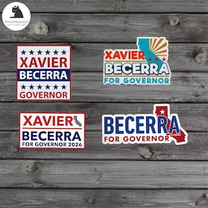 100 autocollants Xavier Becerra pour le gouverneur 2026, aimant de campagne en Californie