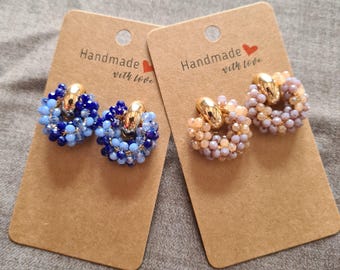 Handgemachte Glasperlen Ohrringe hängend / Boho Style/ Hochwertiger Modeschmuck/Edelstahl Ohrstecker