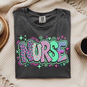 Nurse PNG, Leopard Nurse Design, Checkered Png, Nurse Appreciation Design Png, Occupation Design, Digital Download Png