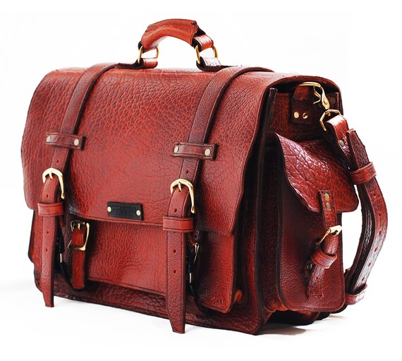 Items similar to Business Leather Briefcase, custom made American