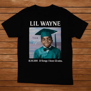 Koszulka Lil Wayne Tha Carter IV – Hip-Hop Graduation Album Tribute Tee – Koszulka dla fanów Rap Throwback z 2011 r.