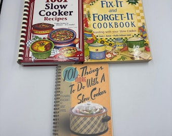 Lotto di 3 libri di cucina per pentola a cottura lenta: Ricettario "Fix-It and Forget-It" 1001 101 ricette
