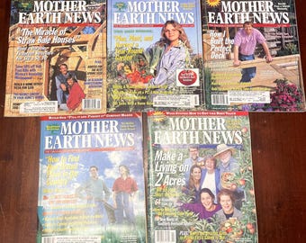 Vintage Mother Earth News Magazines 1996 5 Issues Prop 1990s