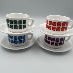 LOT DE 3 tasses - Arcopal - Vintage - Décor fleurs EUR 7,50 - PicClick FR
