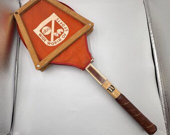 Vintage Wilson houten tennisracket met persframe ABC Wide World of Sports Prop