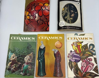 Magazyny o popularnej ceramice vintage 1969 1970 1972 1973 5 wydań Prop Lata 70. Lata 60.