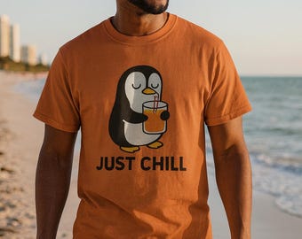 Chill Penguin T-Shirt: Unisex Relaxed Fit, Summer Vibes