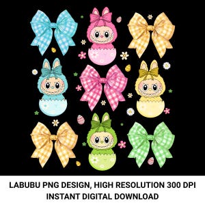 Labubu Png, Kawaii Monsters Cliparts, Labubu Design, Labubu Character Designs, Labubu Sublimation Image, Ready to Download  +  1 Gift PNG