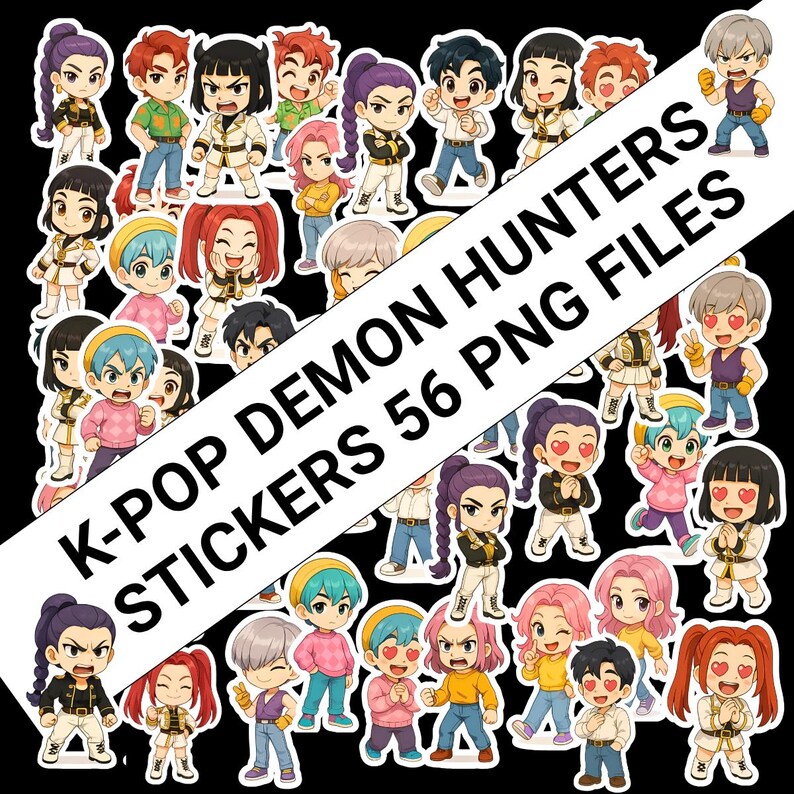 60 Autocollants Vinyl Imperméables - Motifs K-pop, Personnages, Pour Décorer Bouteilles, Cahiers, Ordinateurs...