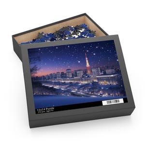 Night view of Tokyo in winter Puzzle - 120/252/500-Piece Jigsaw, Cozy Family Activity, Holiday Gift for Puzzle Lovers, Winter Decor