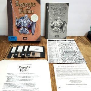 Legends of Valour (PC, 1992) Big Box CIB Complete 3.5" Floppy Vintage Ms-Dos Rpg
