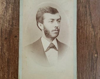 Antique CDV Photo John Finkel Circleville Ohio Victorian Gentleman Portrait