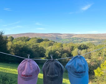 Iechyd Da - Gorra vintage con frase en galés