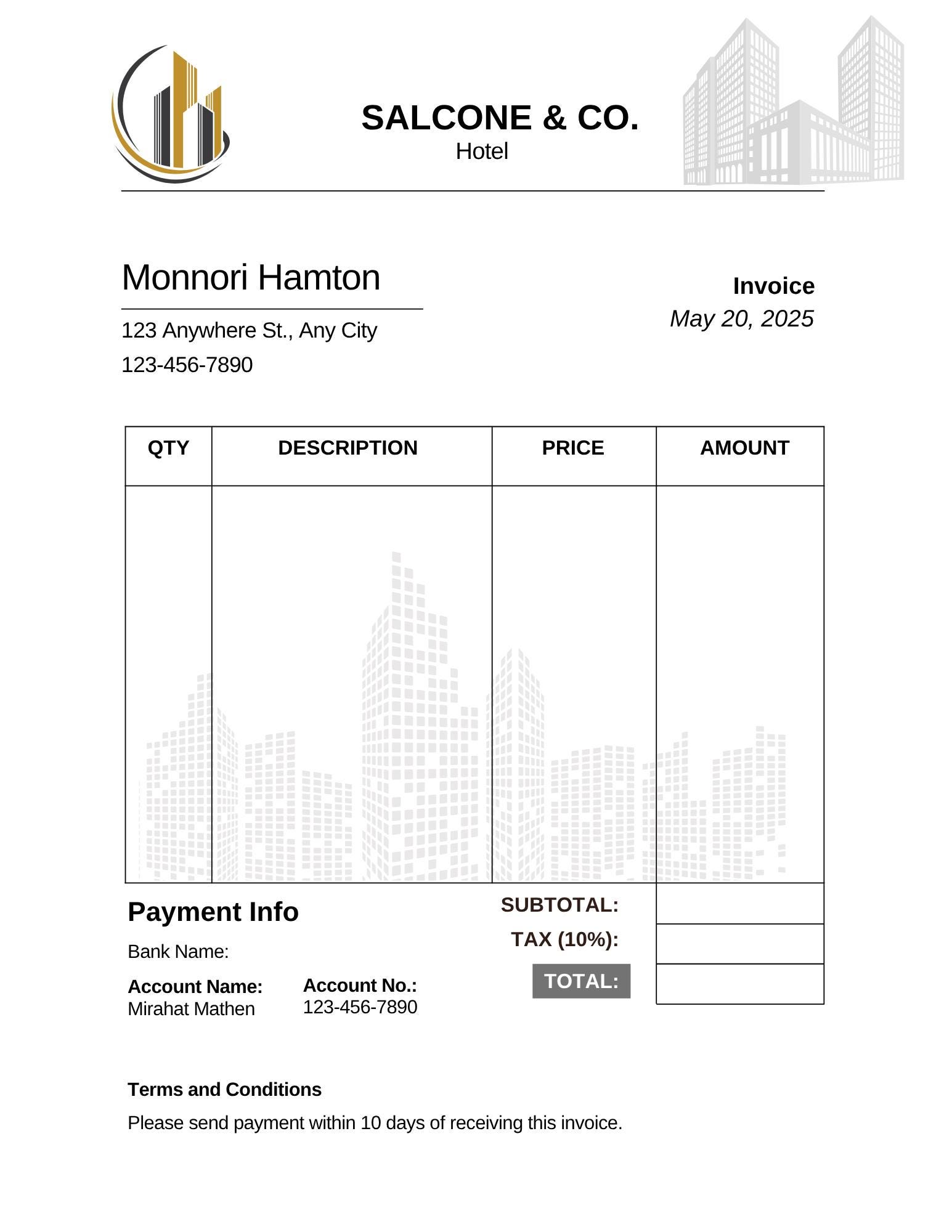 Editable Invoice Templates Canva: A4 & US Letter for Freelancers (PDF ...