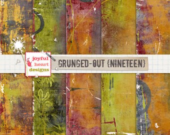 12x12 inches photography cards Grunged-Out {#21} flyers 5 painted and artsy digital scrapbooking papers for invitations posters