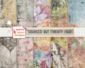 12x12 inches photography cards Grunged-Out {#21} flyers 5 painted and artsy digital scrapbooking papers for invitations posters