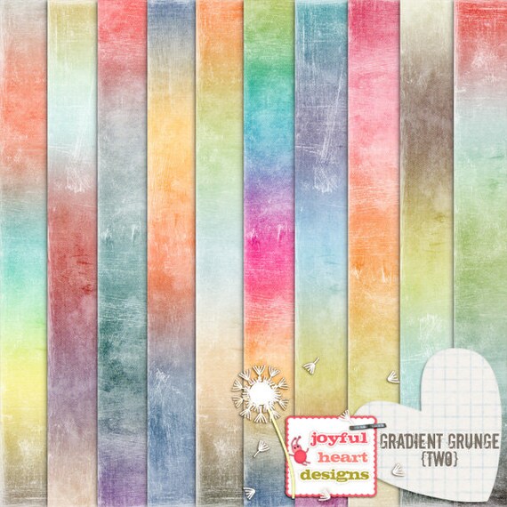 Grunge Gradiente 2 10 12 X 12 Papeles De Scrapbooking Digital Imprimible Instant Download Para Atc Tarjetas Collage Híbrido Mixed Media