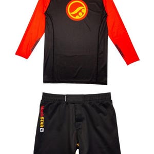 Shoyoroll BlackStar Batch 146 Rash Guard & Shorts Set | BJJ NoGi Grappling Kit | Jiu Jitsu MMA Gear | Men&#39;s Training Set + Free Shipping