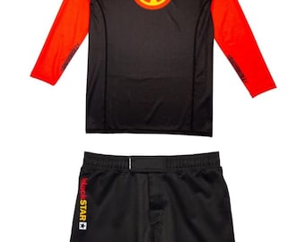 Shoyoroll Batch 146 BJJ Rash Guard e pantaloncini set NoGi Grappling MMA Training