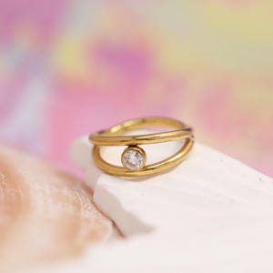Nose Ring 16G Double Hoop with CZ Septum Clicker Jewelry Conch Rook Daith Helix Piercing 316L Surgical Steel Cartilage Lobe Nose Piercing