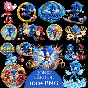 Sonic the Hedgehog PNG, Sonic Clipart, Sublimeringsdesign, Sonic-karaktärer PNG, Cricut Silhouette Cut-filer, Seriefigur PNG