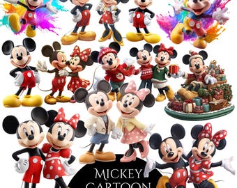 Topolino PNG, Topolino PNG, Clipart di Topolino di Natale, Pacchetto PNG di Minnie, Clipart PNG di Topolino e Minnie, Amici di Topolino PNG