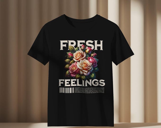 Graphic Tee, Floral Rose Bouquet Shirt, Vibrant and Bold Design, Streetwear Style, Distressed Print, Unisex Heavy Cotton Tee