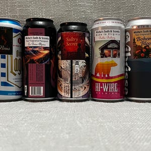Custom 16oz Beer Can Candle | Minimum 14oz Wax | Choose Your Wax & Scent | Soy or Coconut Apricot | Hand-Poured in an Upcycled Beer Can