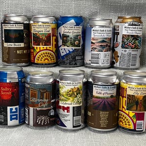 Custom 12oz Beer Can Candle | Minimum 10oz Wax | Choose Your Wax & Scent | Soy or Coconut Apricot | Hand-Poured in an Upcycled Beer Can