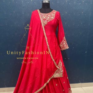 Pink Lehenga with Top for women Partywear Designer Lehenga for wedding With Embroidery Sequence Work And Georgette Dupatta