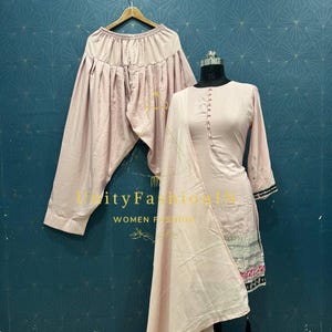 Designer Heavy Natural Silk Salwar Kameez palazzo custom Stitched Wedding party Wear Suit indian palazzo suit