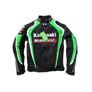 Lightweight New Customized Kawasaki Motorbike Riding Jacket Lightweight Mesh Fabric Biker Jacket Kawasaki Motorcycle Racing Jacket