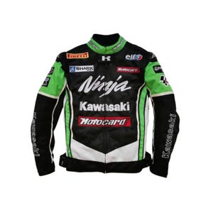 Lightweight Men’s Kawasaki Motorbike Riding Jacket Mesh Fabric Motorcycle Racing Kawasaki Jacket Breathable Windproof Biker Jacket