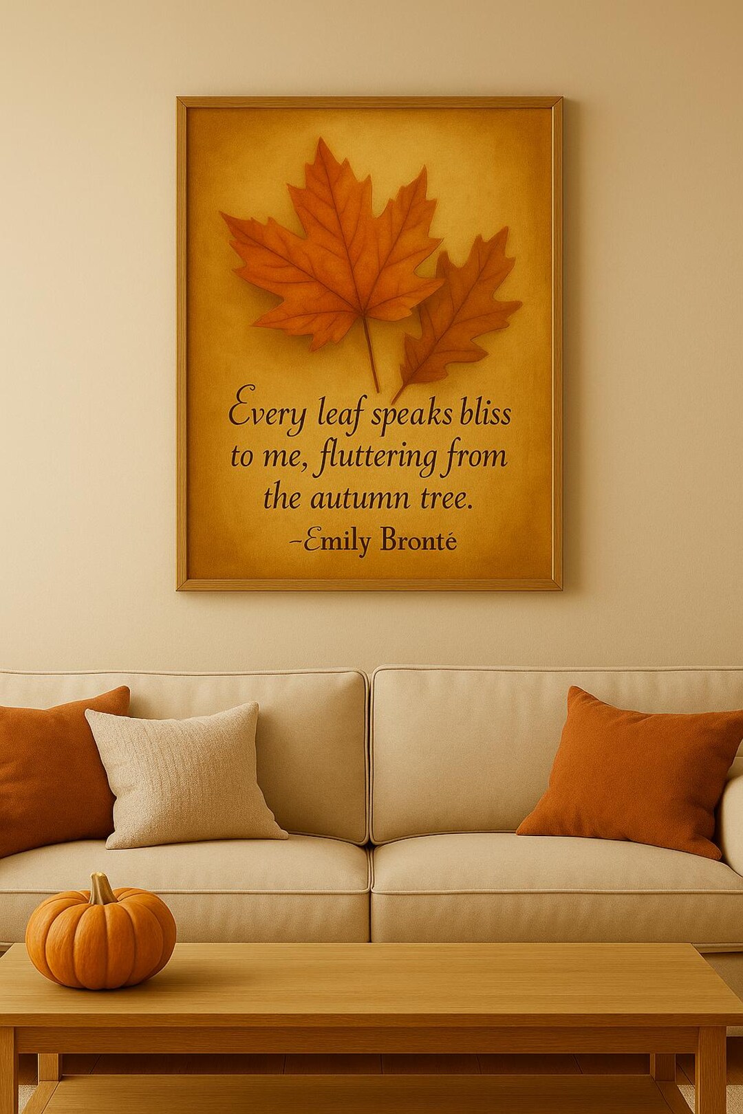 Autumn Leaves Wall Art Printable | Fall Foliage Print | Rustic Harvest ...