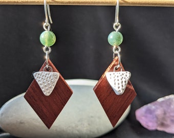 Cedar and Porcelain Earrings